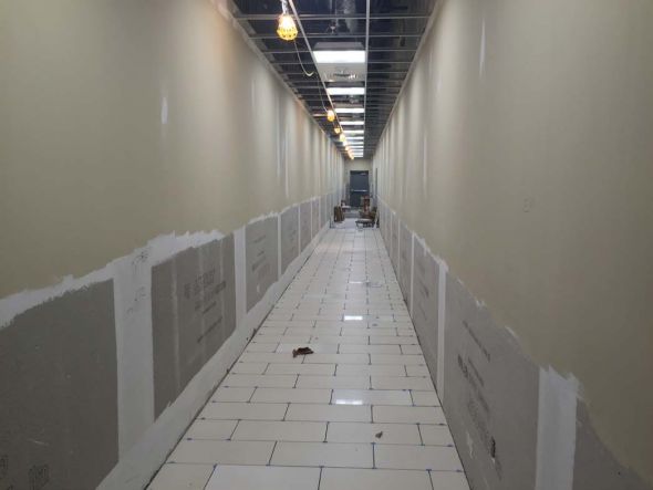 Manassas Weekly Progress Update 8 28 15restrooms hallway