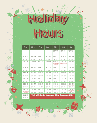 Holiday Hours Updated 2022